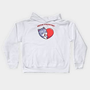 MEOW VALENTINE! Kids Hoodie